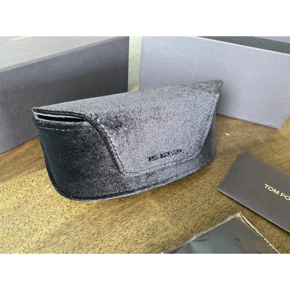 Tom Ford Brown Felt Eyeglass/sunglass Case with box, New